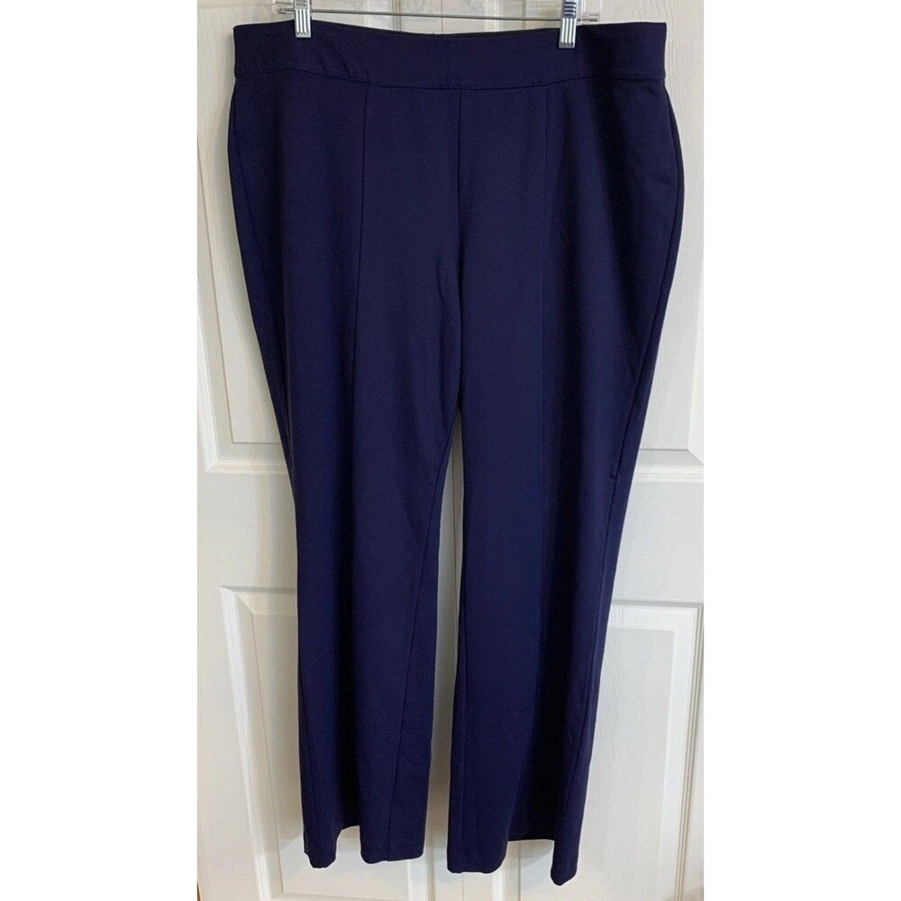 Lane Bryant Plus 20 Navy Blue Dress Pants Pointe Flare High Rise